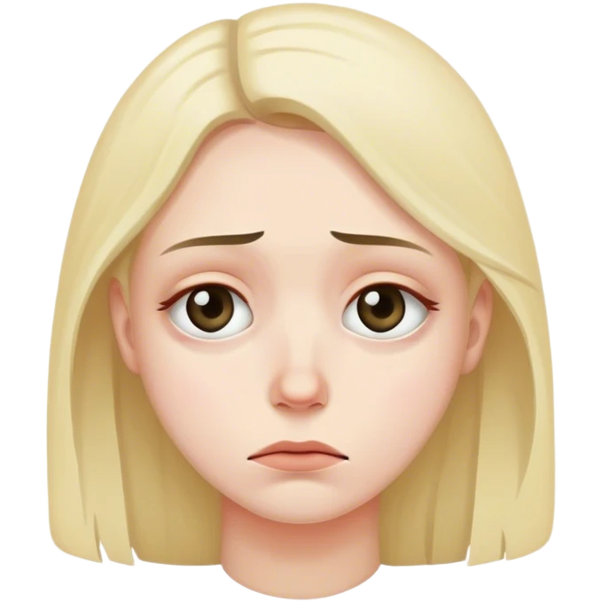 Make depressed and with dark circle under eyes  emoji