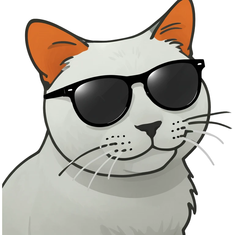Cat with sunglasses emoji