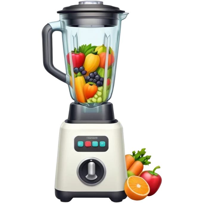 blender filled with fruit and vegetables  emoji
