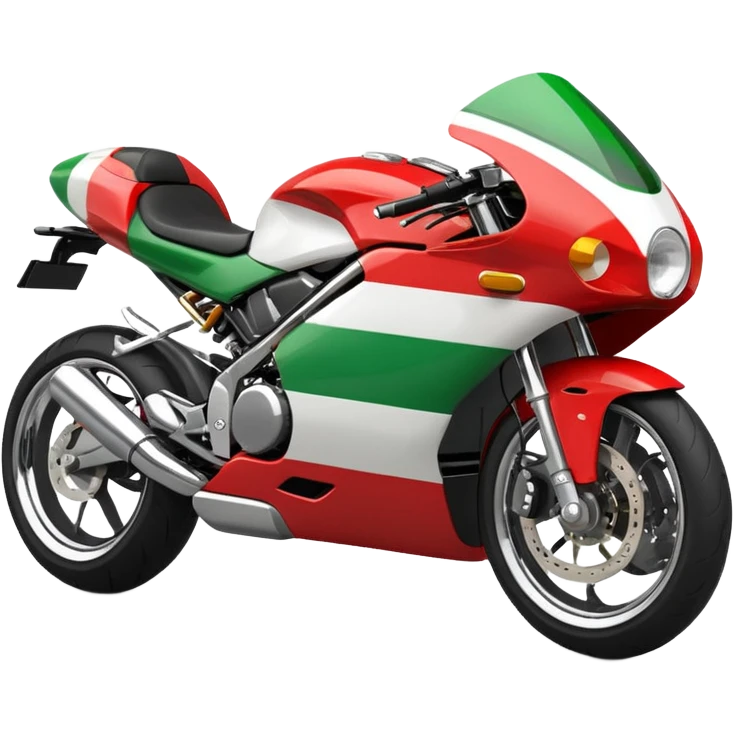 motorbike with italian flag emoji