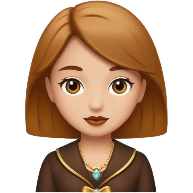 very fancy girl brown emoji