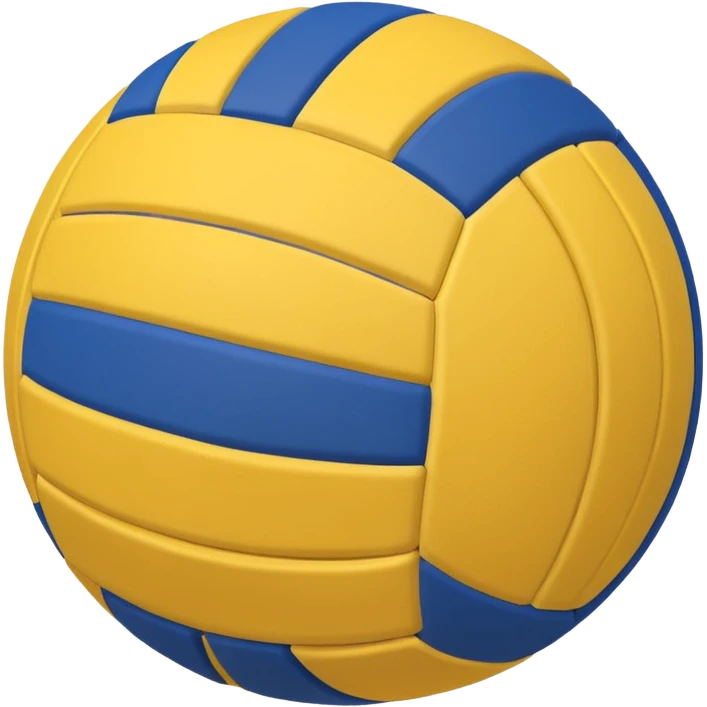 Pelota de voleibol azul amarillo y boanco emoji