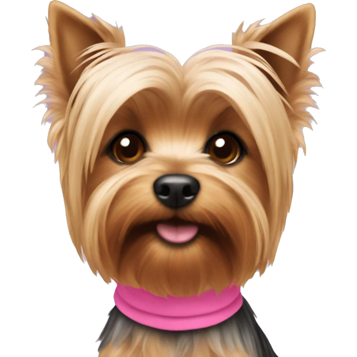 Yorkshire Terrier in pink emoji