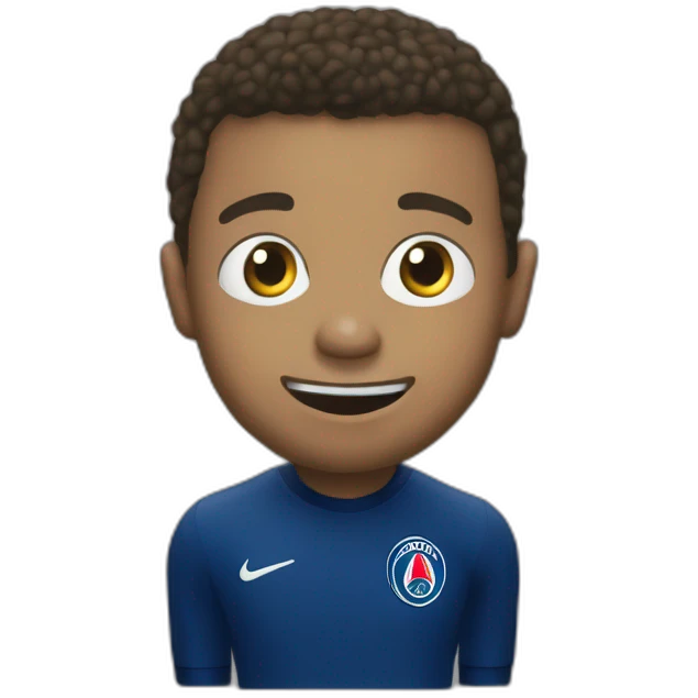 Mbappé qui crie "aller l'ombre!!!" emoji
