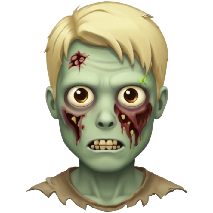 ios style zombie male with blonde hair emoji