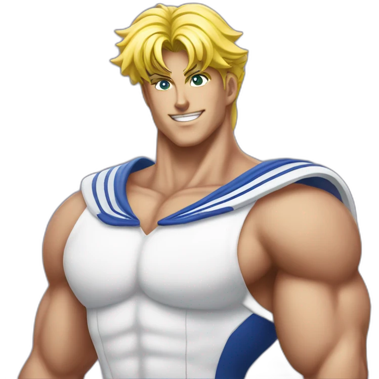 Muscular sailor moon emoji