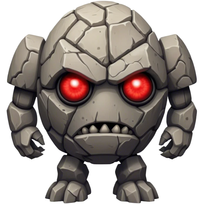 HUGE golem with big red eye emoji