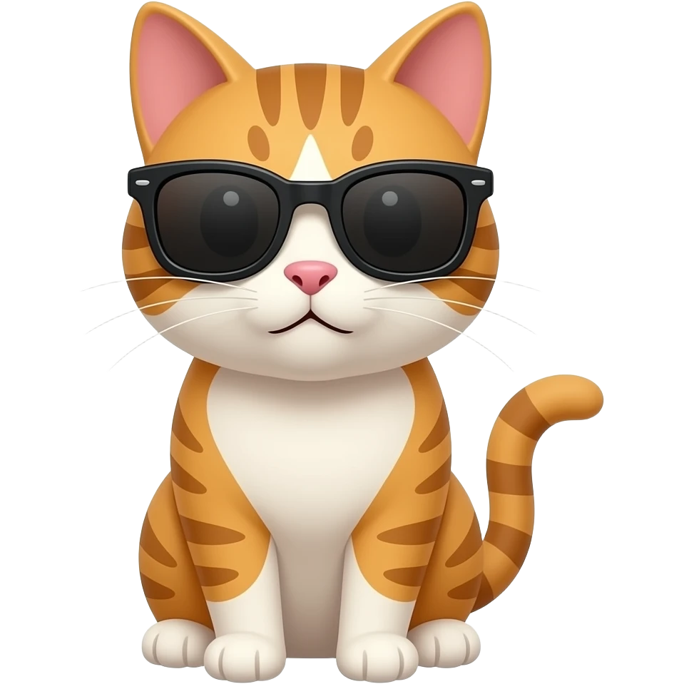 Cat wearing sunglasses emoji