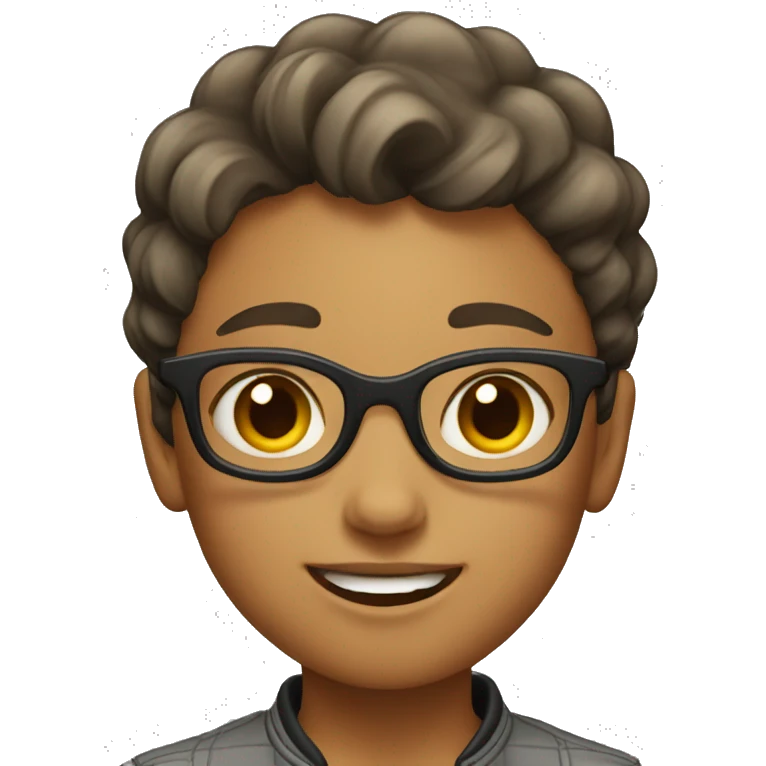 A boyish girl celebrating, short hair emoji