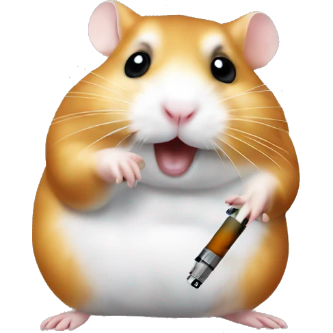 hamster smoke e-cigarette emoji