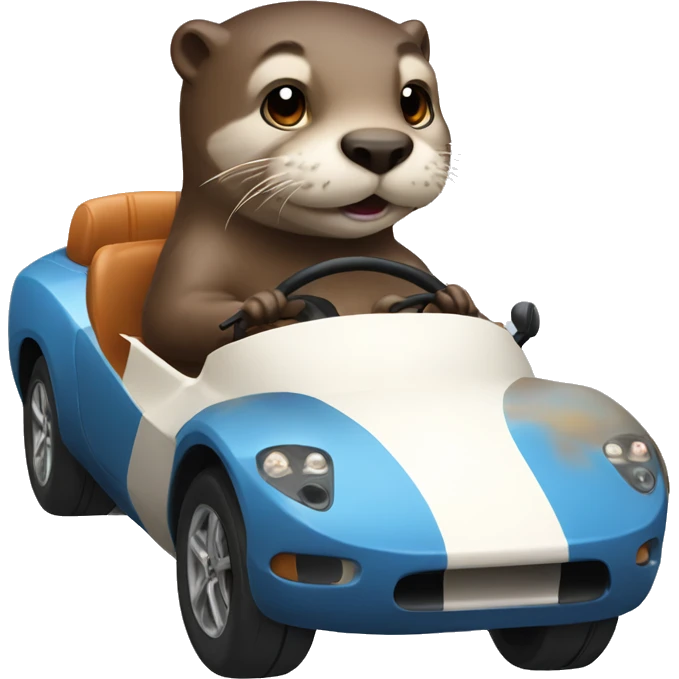 otter driving a sports car emoji