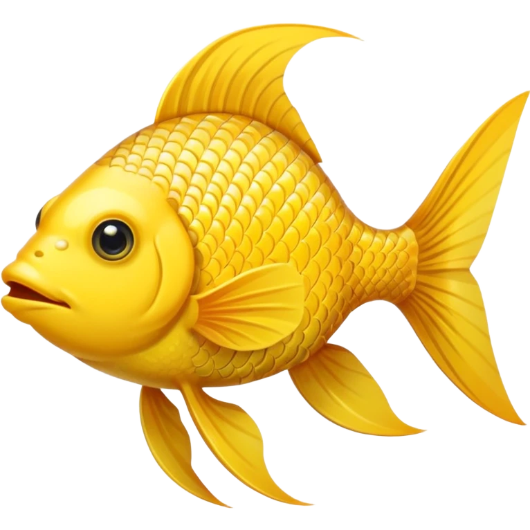yellow fish, front view emoji