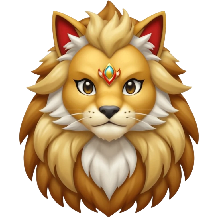 White Shiny Anthro Entei-feline-cat emoji