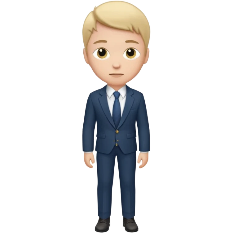 Young man, tailored trousers, a crisp button-down shirt, a blazer, and tie

 emoji