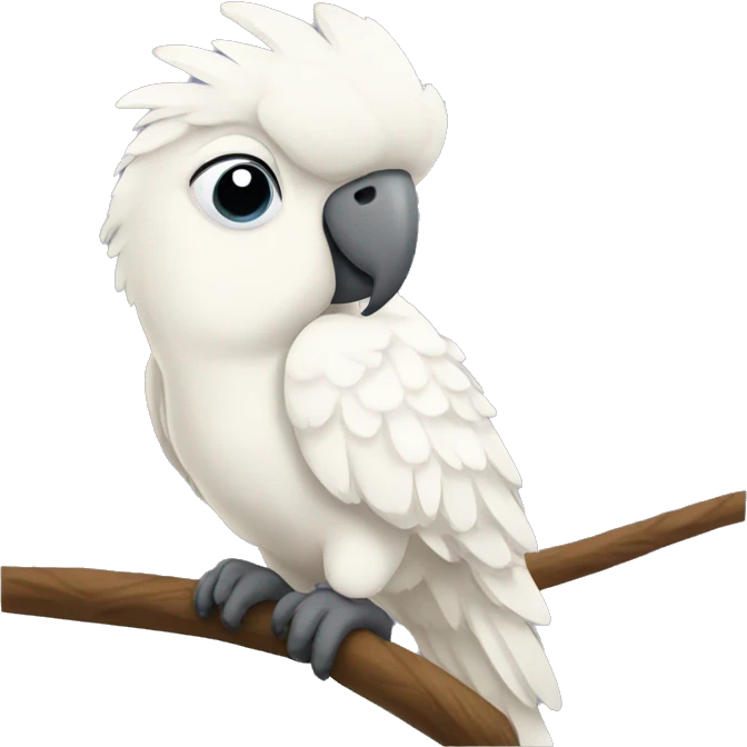 Sad cockatoo emoji