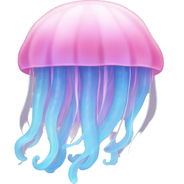 Pink and blue pastel jellyfish emoji