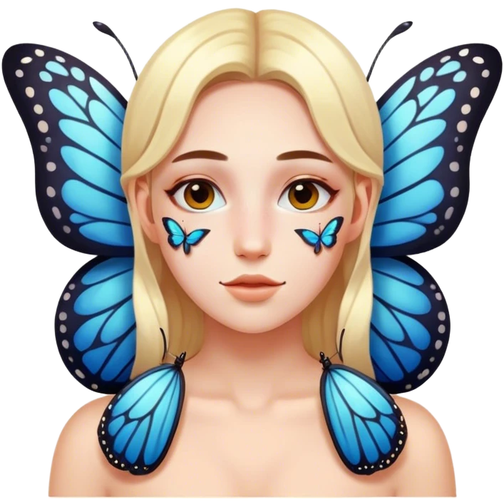 face eating butterfly emoji