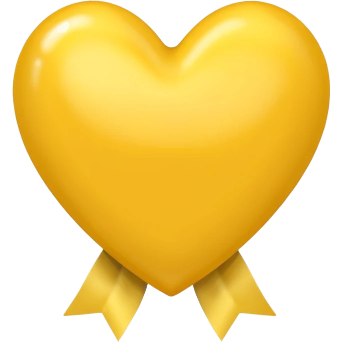yellow heart with a ribbon emoji