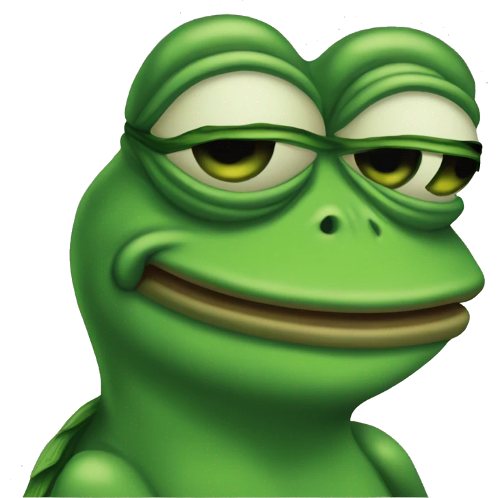 Pepe frog with his careless eye look  emoji