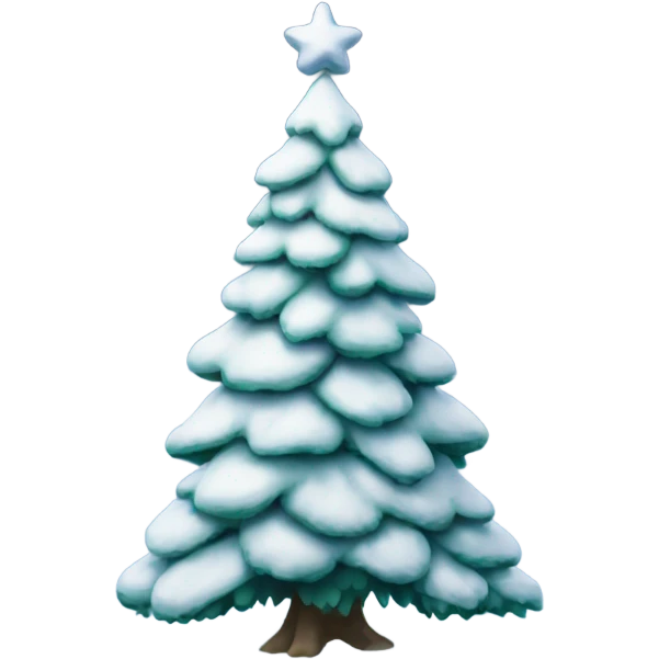Snowy Christmas tree emoji