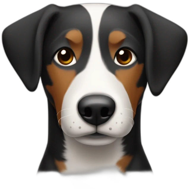 perro salchicha negro pataas marrones y pecho blanco emoji