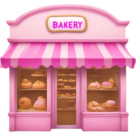 bakery in color pink emoji