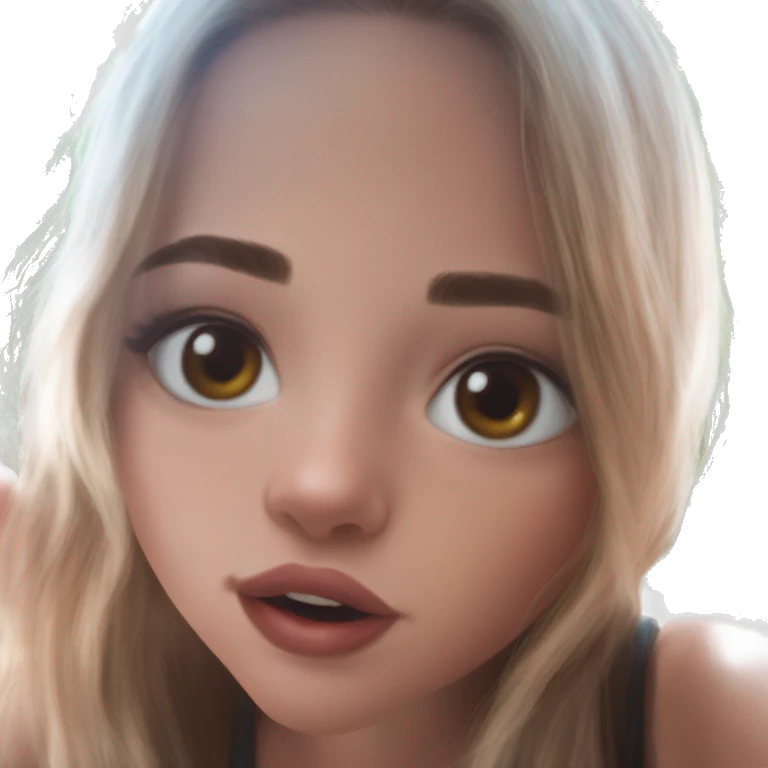 intimate beauty portrait cum ready emoji