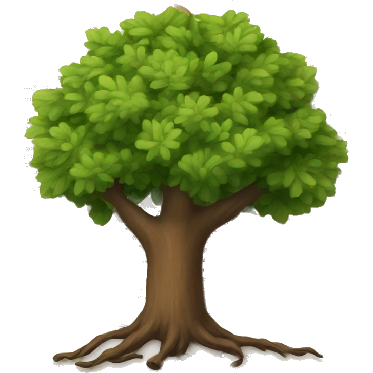 A tree rooted in an open Bible emoji