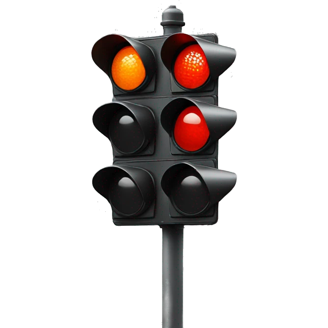 red traffic light emoji