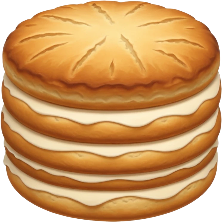 extra fluffy round biscuit, soft and airy emoji