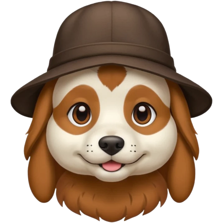 dog wearing hat emoji