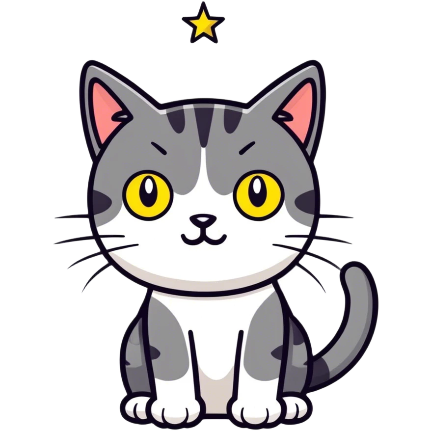 Cat with star eyes emoji