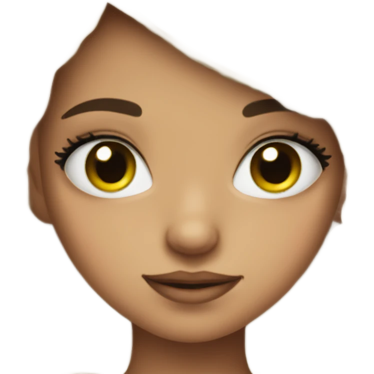 Cute girl with lashes emoji