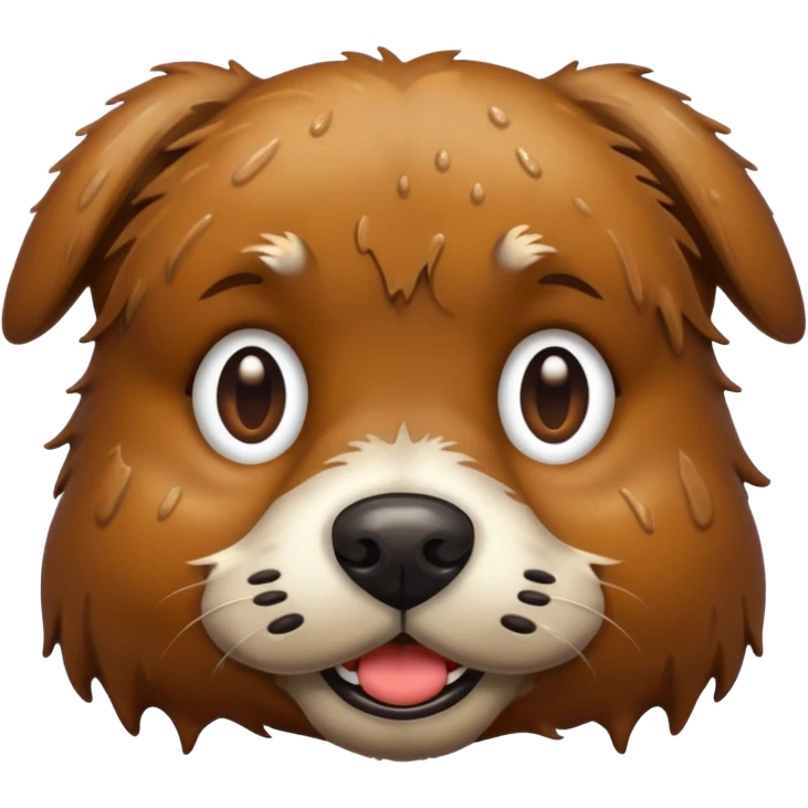 muddy dog face emoji