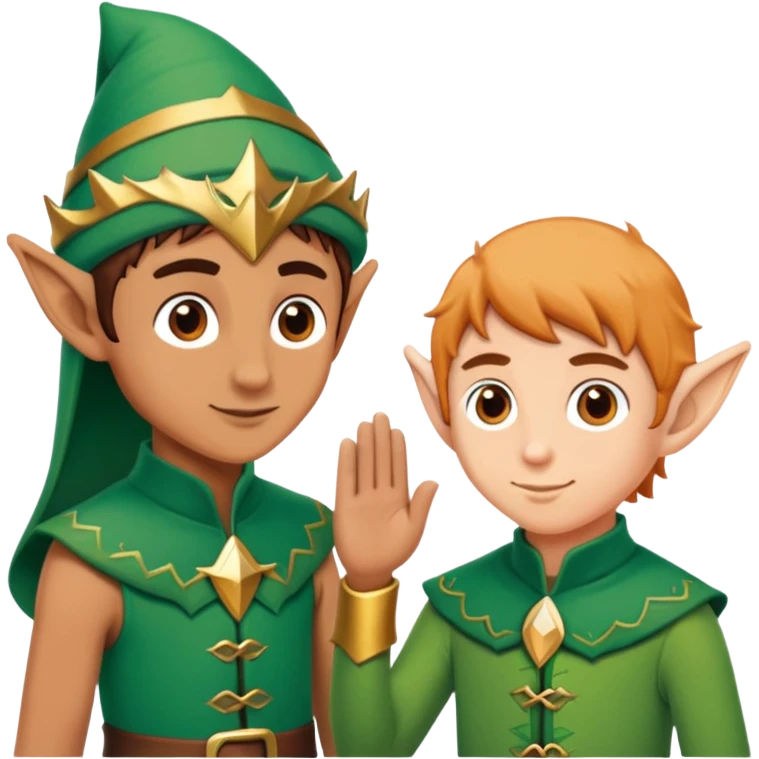 a person meeting an elf emoji