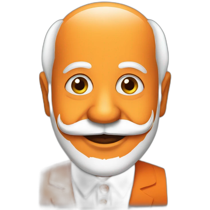 narendra modi wearing clown face emoji