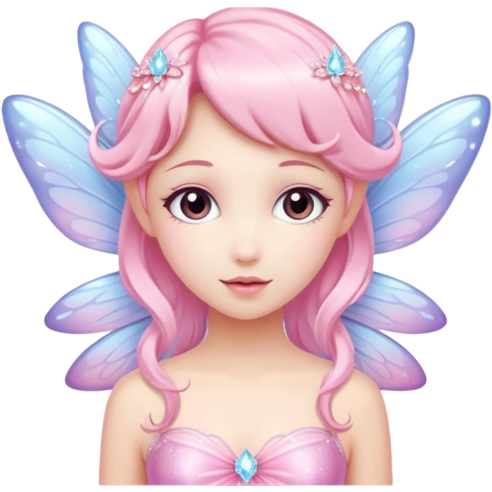 Realistic pink fairy sparkle emoji