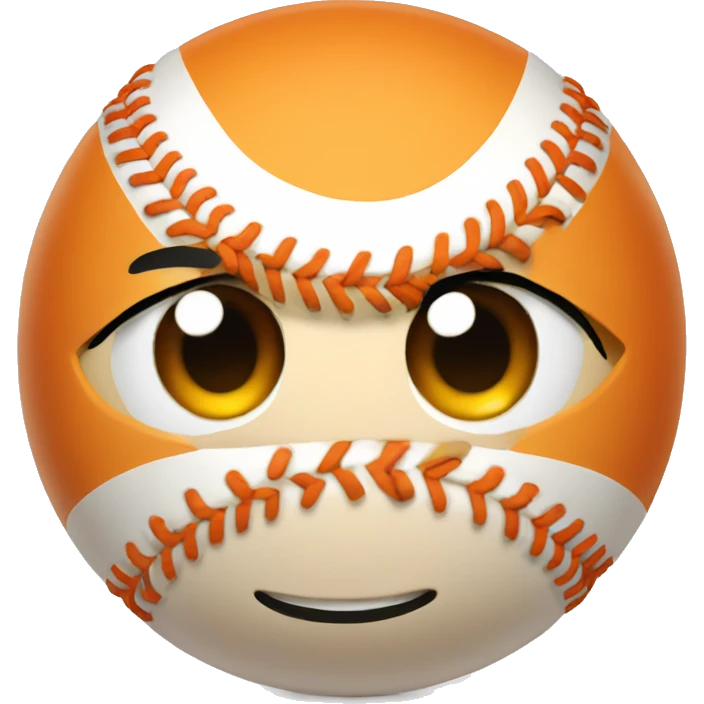 orange baseball emoji