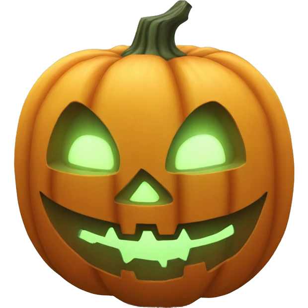 Cool glowing Jack-o-lantern emoji