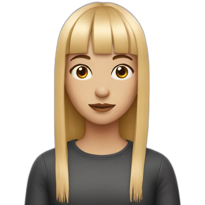 Girl with fringe emoji