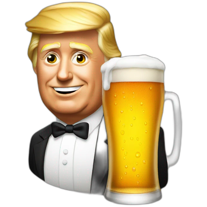 Trump-drink-beer emoji