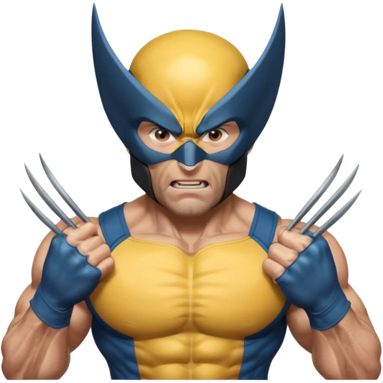 wolverine marvel superhero full mask headshot emoji