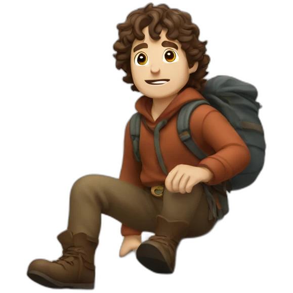frodo climbing the mountain emoji