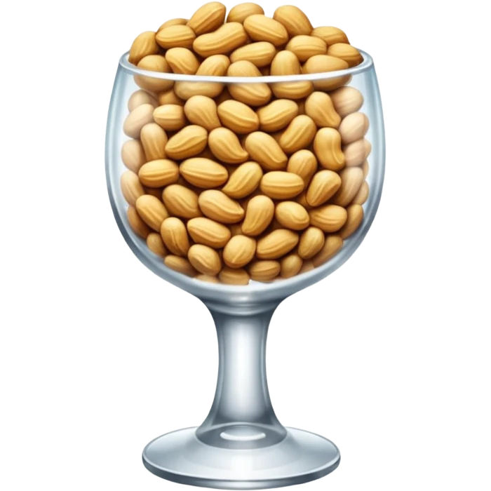 a crystal goblet filled with peanuts emoji
