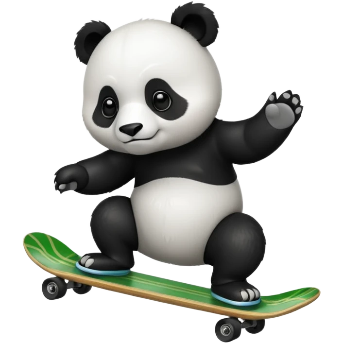 Panda skateboard  emoji