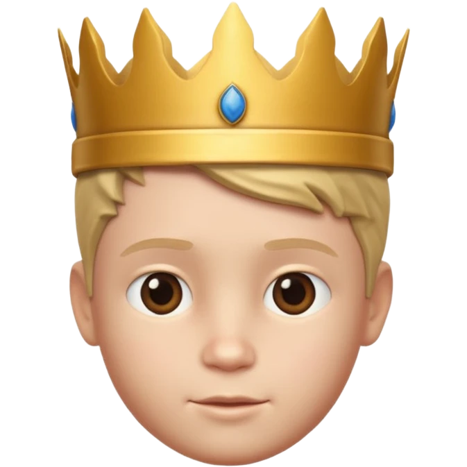 Royal Kids head 3d with texture real face emoji