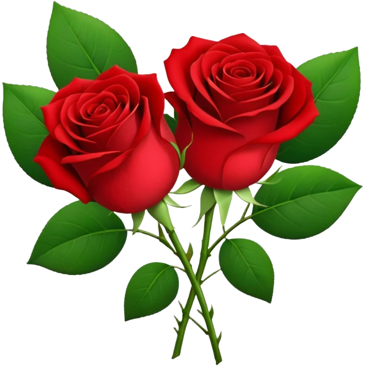 One red flower and one white flower in bouquet emoji