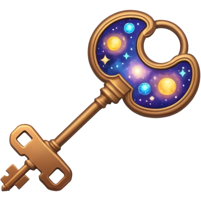 bronze key galaxy emoji