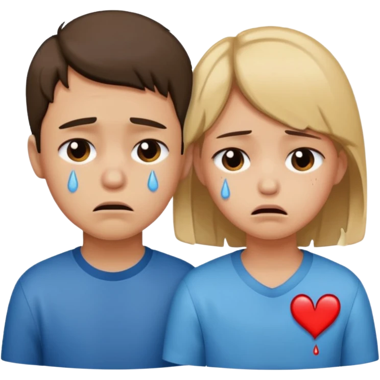 boy and girl heart break emoji
