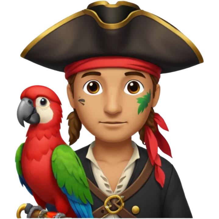 pirate and parrot emoji